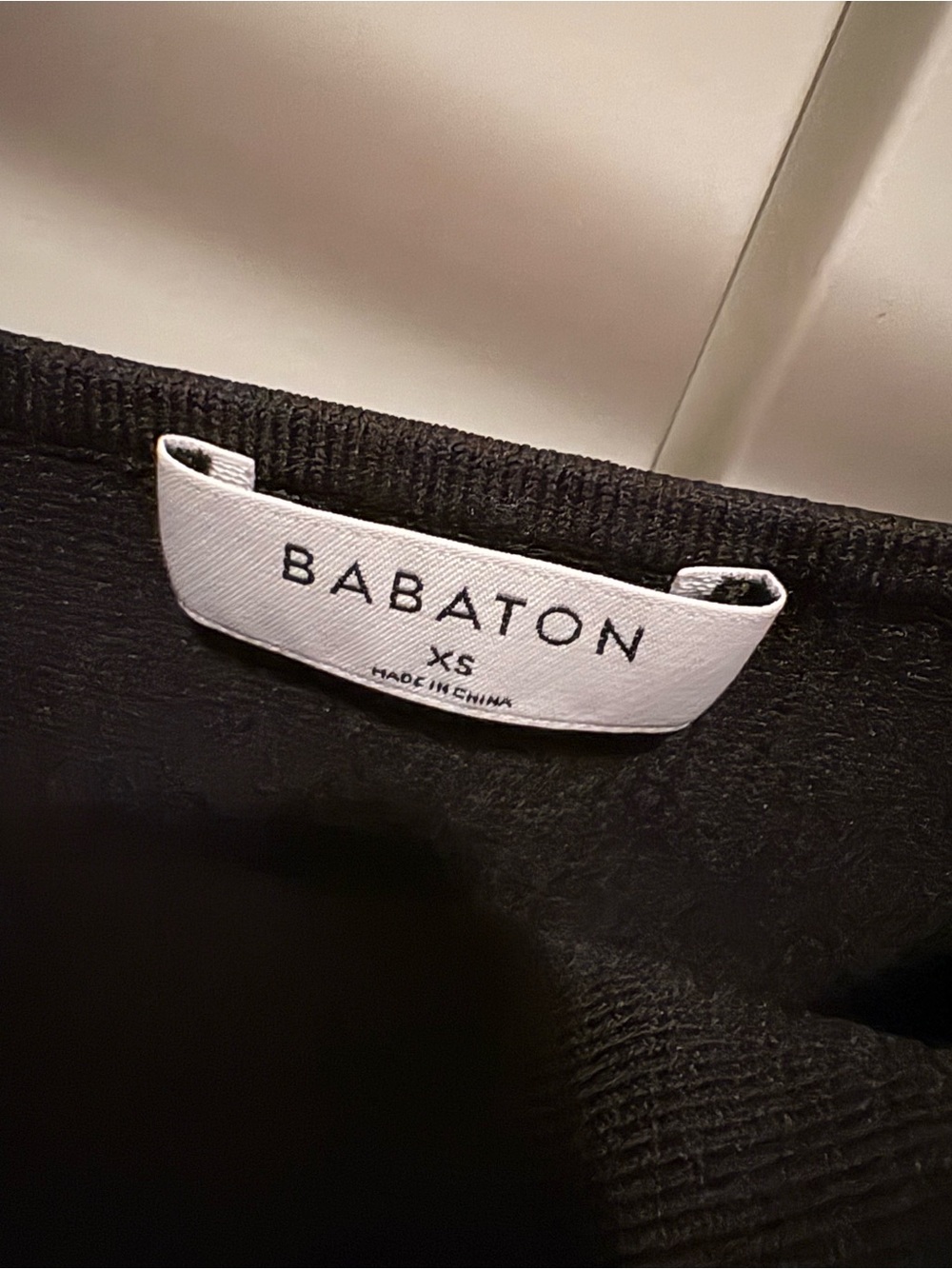 Babaton Black Ribbed Square Neck Tank - Picture 3 of 3